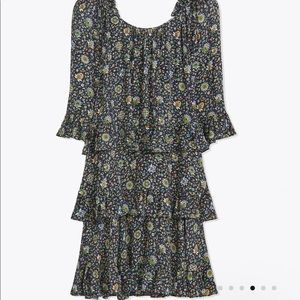 Tory Burch Floral Printed Ruffle Dress - Size 2